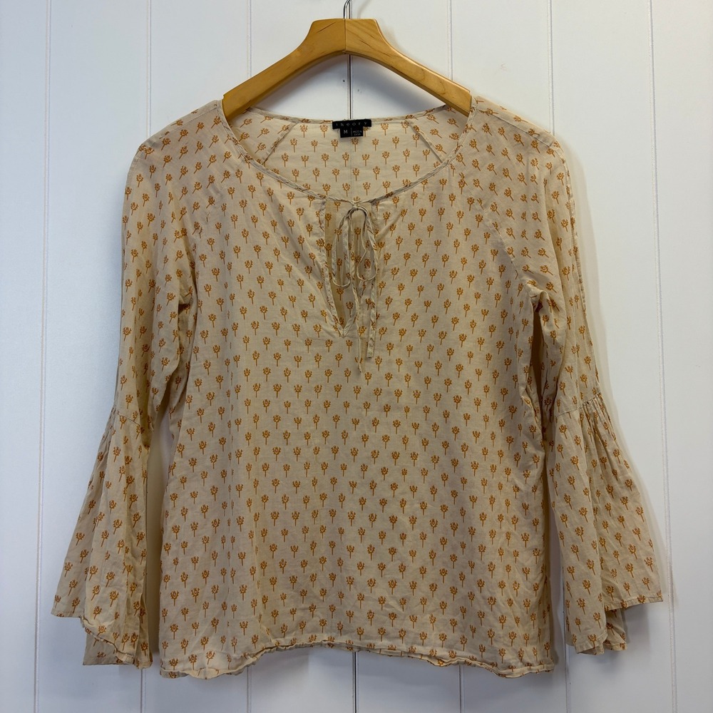 Theory Boho Peasant Top Women Medium M Festival Lightweight Cottage Summer Chic